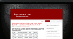 Desktop Screenshot of hrgcricstats.com