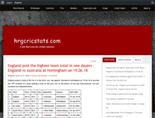 Tablet Screenshot of hrgcricstats.com